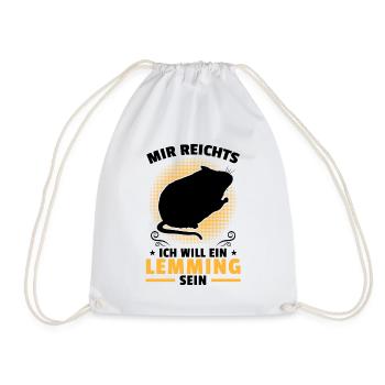 Wants a lemming to be a vole Lemming - Drawstring Bag - white - Front