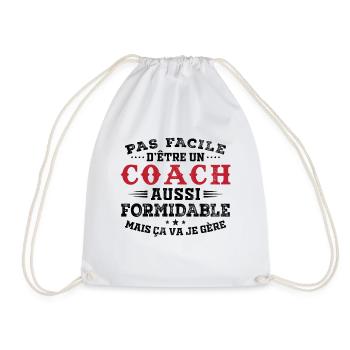 Great Gift for Amazing Coach - Drawstring Bag - white - Front