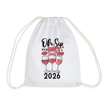 Oh Sip C’est un voyage entre filles 2026 - Sac de sport léger - blanc - Devant