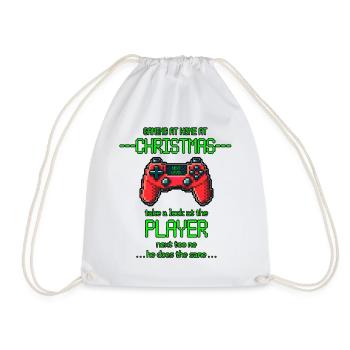 Christmas Gaming - Turnbeutel - Weiß - Vorne
