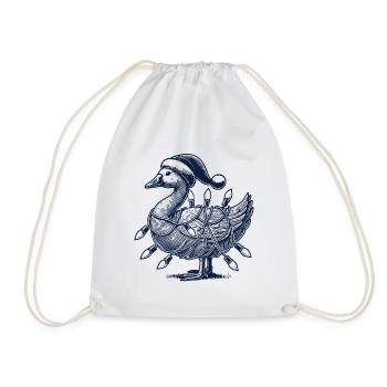 Noël drôle oie maladroite - Sac de sport léger - blanc - Devant