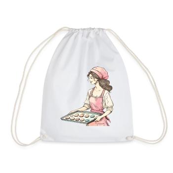 Aimer le boulanger avec des muffins - Sac de sport léger - blanc - Devant