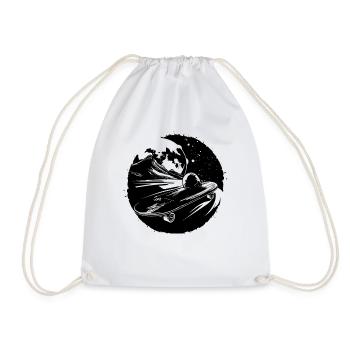 Skateboarding Sketch - Drawstring Bag - white - Front