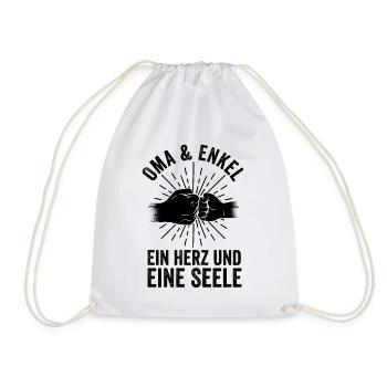 Grandmother Grandson Grandma - Drawstring Bag - white - Front