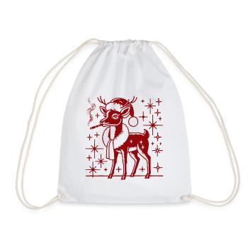 Maman renne de Noël - Sac de sport léger - blanc - Devant