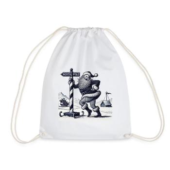 Drôle Père Noël Pole Dance Noël - Sac de sport léger - blanc - Devant