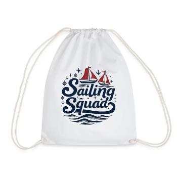 Sailing Squad – Maritime design for sailing fans - Drawstring Bag - white - Front