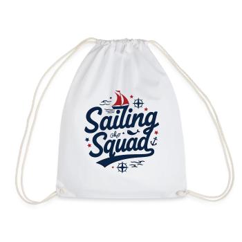 Sailing Squad – Maritime design for sailing fans - Drawstring Bag - white - Front