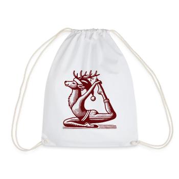 Drôle Yoga Renne Noël Design - Sac de sport léger - blanc - Devant
