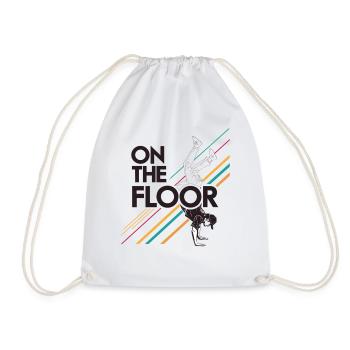 On The Floor – Cool Breakdance Design - Drawstring Bag - white - Front