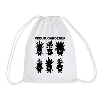 Fier jardinier - Amoureux des plantes Jardinage drôle - Sac de sport léger - blanc - Devant