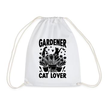Jardinier et amoureux des chats - Hobby Gardener Jardinage - Sac de sport léger - blanc - Devant
