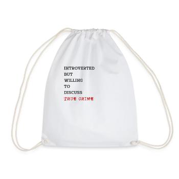 True Crime Introverti Crime Fan Cadeau - Sac de sport léger - blanc - Devant