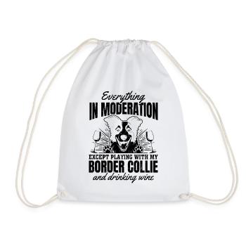 Border Collie Lover Citations de Border Collie - Sac de sport léger - blanc - Devant