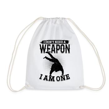 Je n’ai pas besoin d’une arme, j’en suis une - Combattant de judo - Sac de sport léger - blanc - Devant