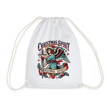 de Noël Ange Tatouage Streetwear Esthétique - Sac de sport léger - blanc - Devant