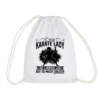 Folle de karaté dame comme une dame normale mais tellement - Sac de sport léger - blanc - Devant
