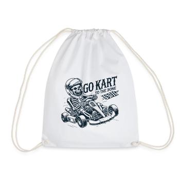 Squelette Go-Kart À L’Os Style Rétro - Sac de sport léger - blanc - Devant