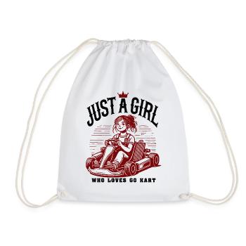 Juste une fille qui aime le karting design vintage - Sac de sport léger - blanc - Devant