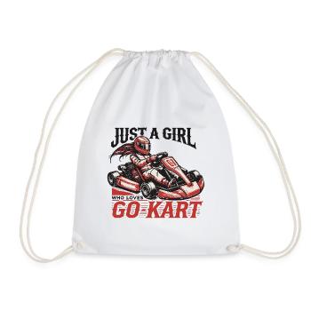 Une fille qui aime le kart style rétro - Sac de sport léger - blanc - Devant