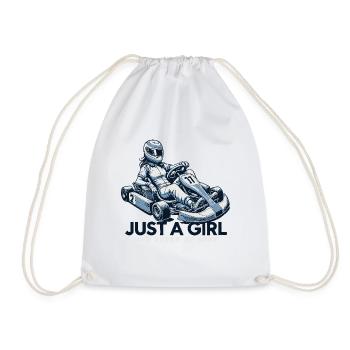 Juste une fille qui aime les courses de karting - Sac de sport léger - blanc - Devant