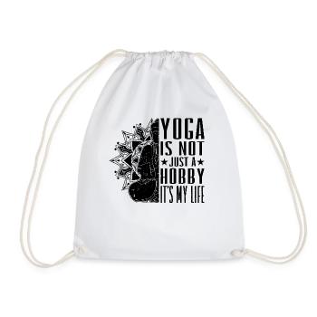 Yoga is not just a hobby it's my life - Yoga Lover - Turnbeutel - Weiß - Vorne