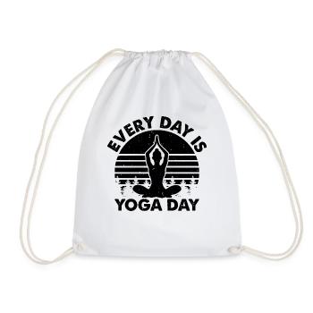 Every day is Yoga day - Funny Yoga Yoga Lover - Turnbeutel - Weiß - Vorne