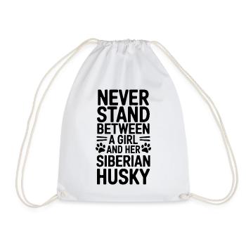 Siberian Husky Spruch Siberian Huskies Geschenk - Turnbeutel - Weiß - Vorne