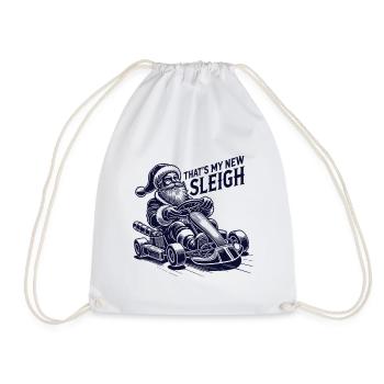 Plaisir du karting de Noël : traîneaux vintage - Sac de sport léger - blanc - Devant