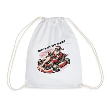 Traîneau au design rétro du Père Noël Go-Kart - Sac de sport léger - blanc - Devant