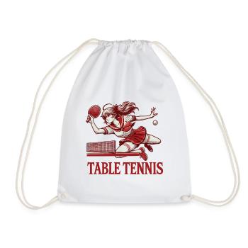 Joueur de tennis de table rétro anime - Sac de sport léger - blanc - Devant