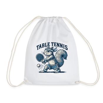 Tennis de table rétro Squirrel Fun - Sac de sport léger - blanc - Devant