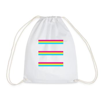 Pansexual Flag - Drawstring Bag - white - Front