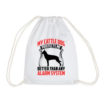 Le chien de bouvier australien me protège Chien de bétail - Sac de sport léger - blanc - Devant