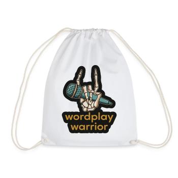 Poésie Slam Jeu de mots Guerrier Slam Poésie - Sac de sport léger - blanc - Devant