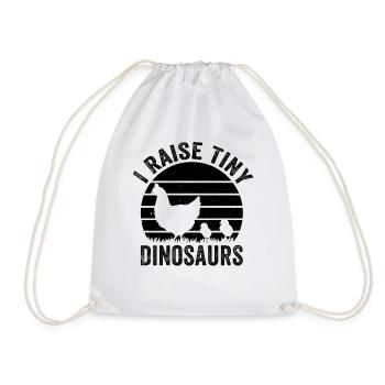 Funny Dino Farmer - I Raise Tiny Dinosaurs - Turnbeutel - Weiß - Vorne