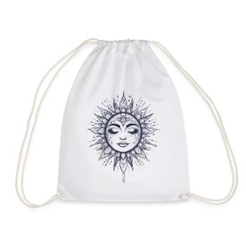 Boho Sun Bohemian Sun Face Spirituality - Drawstring Bag - white - Front