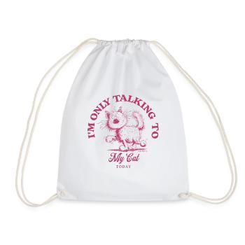 Je ne parle qu’à mon chat chat en disant chats - Sac de sport léger - blanc - Devant