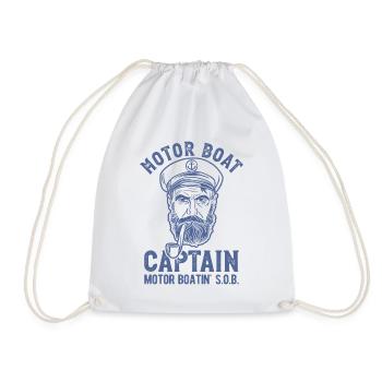 Motor Boat Captain Motor Boating - Drawstring Bag - white - Front