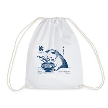 Chats et Nouilles Ramen Kawaii Rétro Japon - Sac de sport léger - blanc - Devant