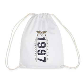 Limited Edition 1997 Birthday Strength and Honor - Drawstring Bag - white - Front
