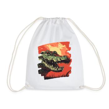 Crocodile - Drawstring Bag - white - Front