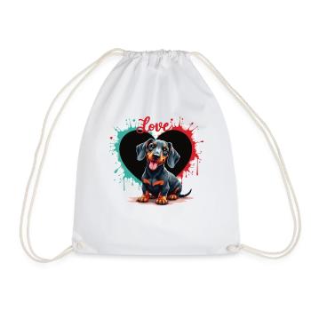 Teckel Chien Amour Teckel Dog Friends Amoureux des animaux - Sac de sport léger - blanc - Devant