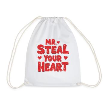 Mr Steal Your Heart Romantique Saint-Valentin - Sac de sport léger - blanc - Devant