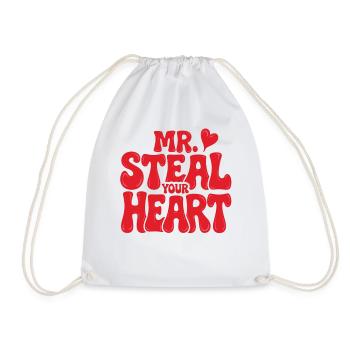 Mr Steal Your Heart Romantique Saint-Valentin - Sac de sport léger - blanc - Devant