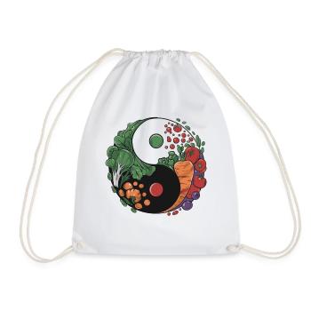 Yin Yang Équilibre Végétal - Sac de sport léger - blanc - Devant