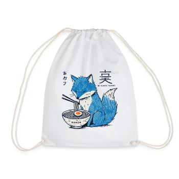 Kitsune Ramen Fox Kawaii Japan Streetwear - Drawstring Bag - white - Front