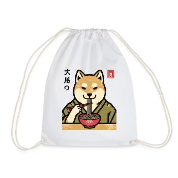 Ramen Noodles Japanese Streetwear Ukiyo-E - Drawstring Bag - white - Front