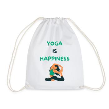Yoga is happiness - Turnbeutel - Weiß - Vorne
