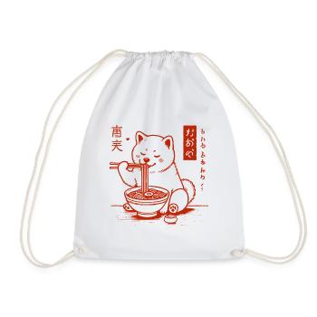 Shiba Hund Ramen Liebhaber Kawaii Japan Retro - Turnbeutel - Weiß - Vorne